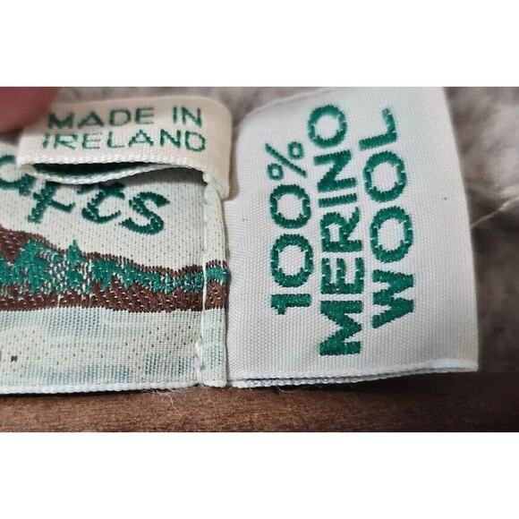 Aran Crafts Wool Sweater Womens Large Cardigan Hooded Oversized Fisherman Vtg - Picture 11 of 13